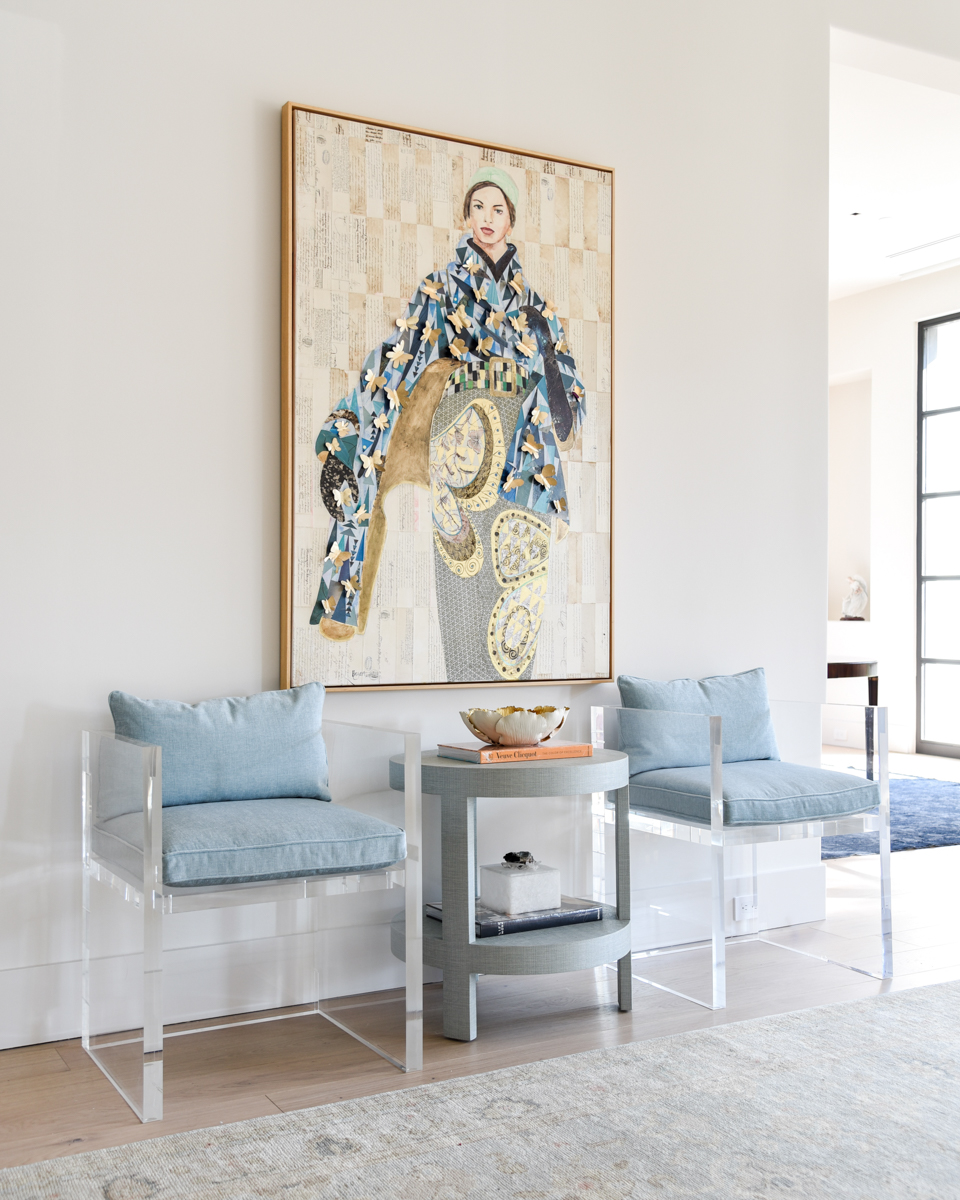 Vignette photo with art and sitting area